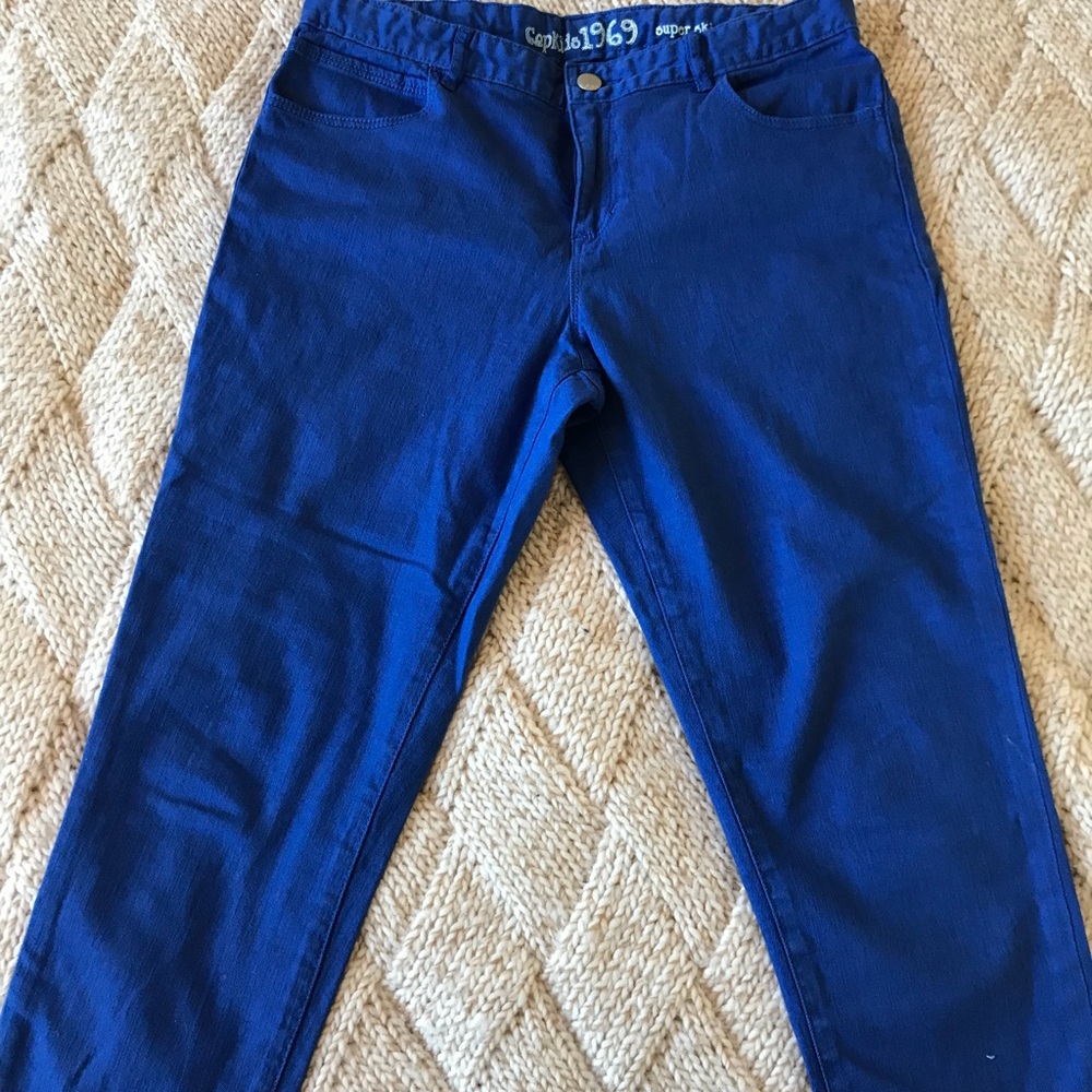GAP kids Cropped blue skinny jeans